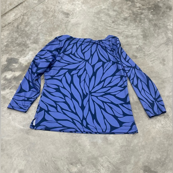 Vineyard Vines blue purple periwinkle womens 3/4 length long sleeve top size Med - Picture 4 of 5